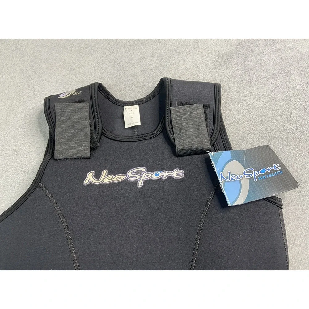 NeoSport Wetsuit Womens 6 Black 7mm Jane Long John Diving Scuba Surf Paddle Swim